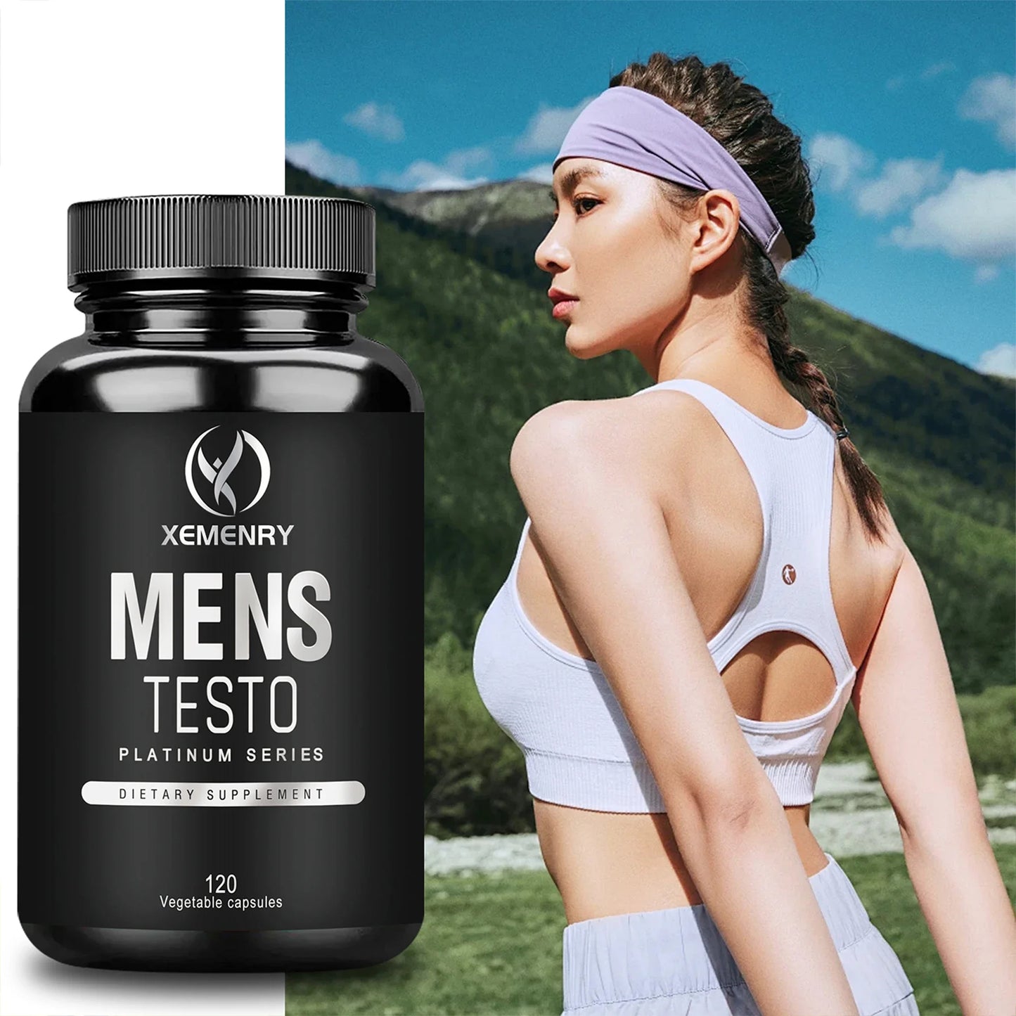 Men's Supplements for Energy and Muscle Growth | 120 Capsules
