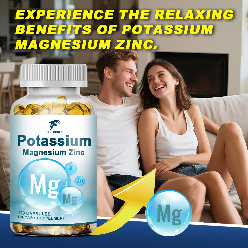 Magnesium Potassium Zinc Supplement Capsules for Optimal Health