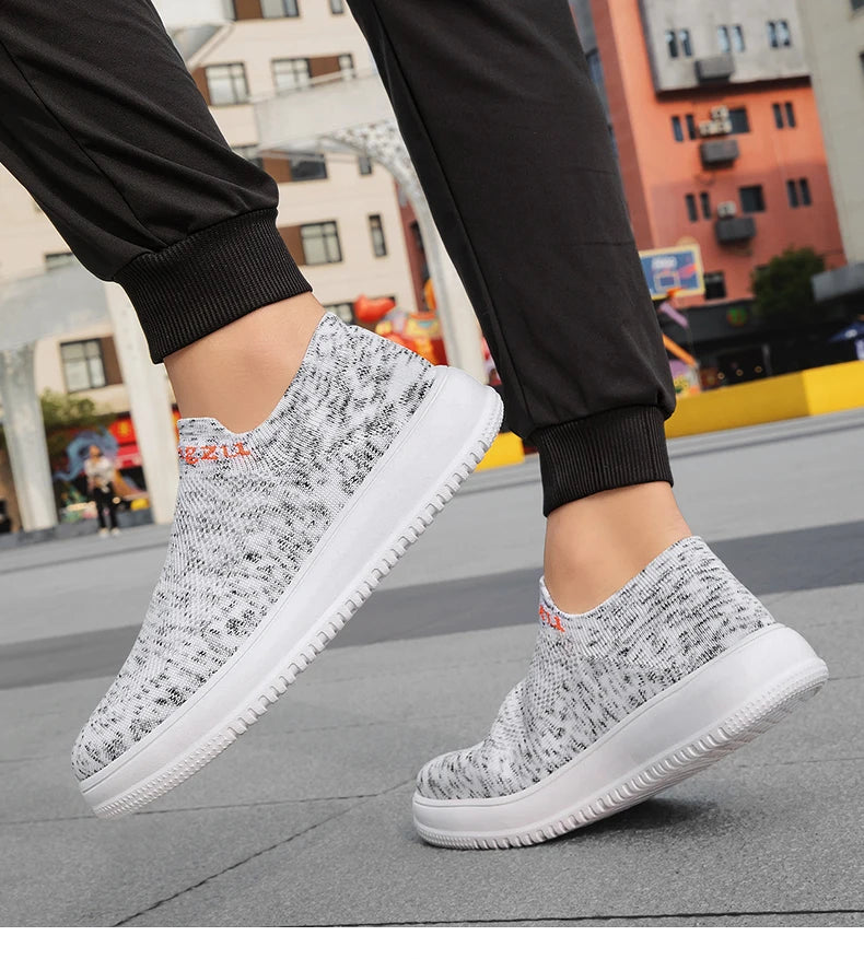 Unisex Wide Foot Sports Shoes | Breathable Slip-On Walking Sneakers