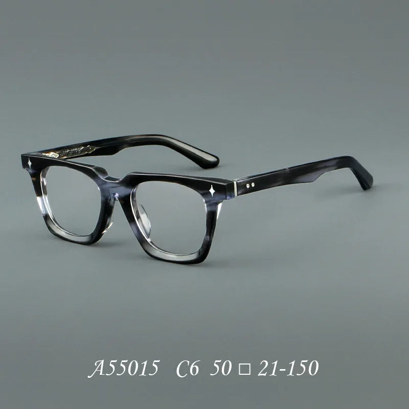 Classic Retro Square Acetate Anti-Blue Light Reading Glasses 2026