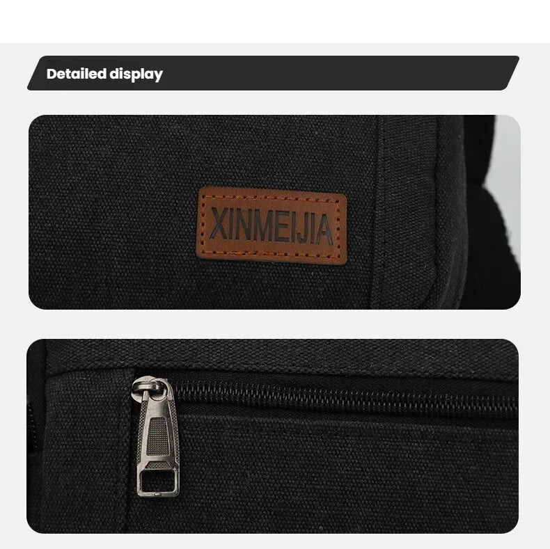 Bolsos de Hombro Cruzados de Lona Duradera para Hombres | Estilo Vintage