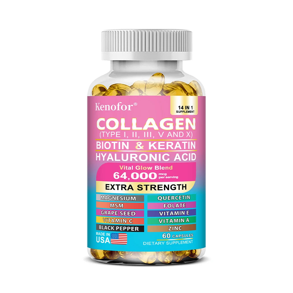 14 IN 1 Collagen Capsules - Ultimate Skin, Hair & Nail Supplement