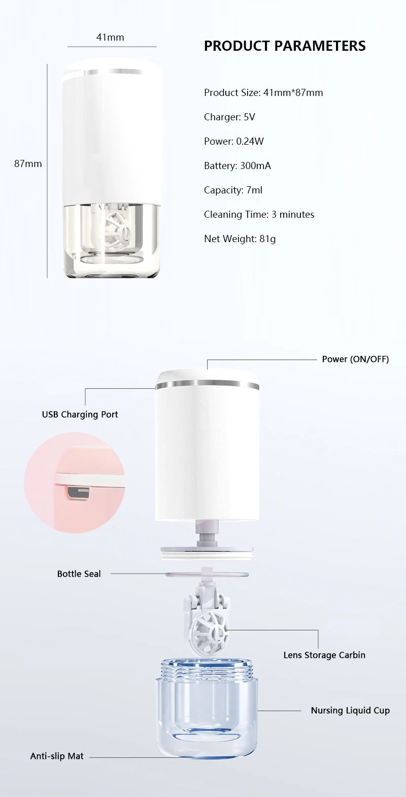 Ultrasonic Contact Lens Cleaner | Intelligent Lens Cleaning Machine