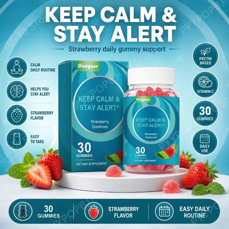 Strawberry Gummies with Vitamin C | Nail Health & Relaxation