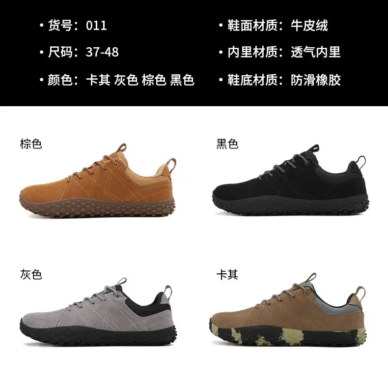 High Quality Leather Sports Shoes for Wide Feet | Anti-Slip Design