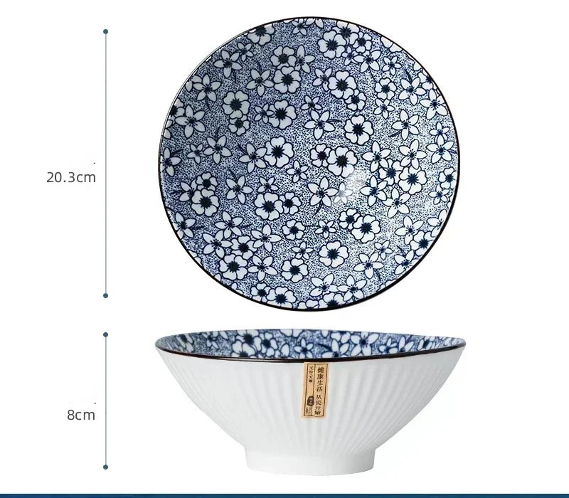 Japanese-style Ceramic Douli Bowl | Elegant Soup & Ramen Dish