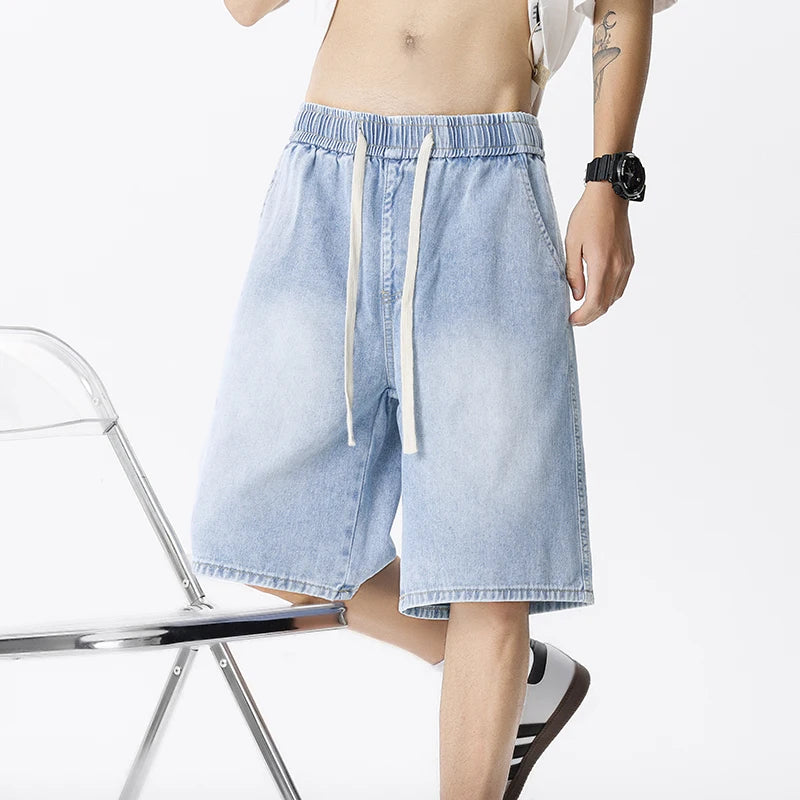 Men's Casual Light Blue Denim Shorts | Comfortable & Stylish