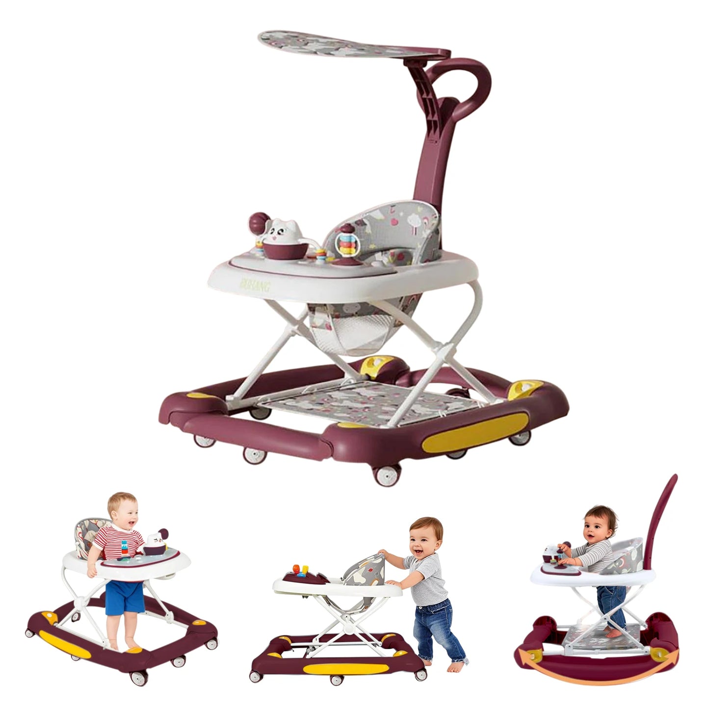 Multi-Functional Baby Walker with Awning | Safe & Fun Mobility