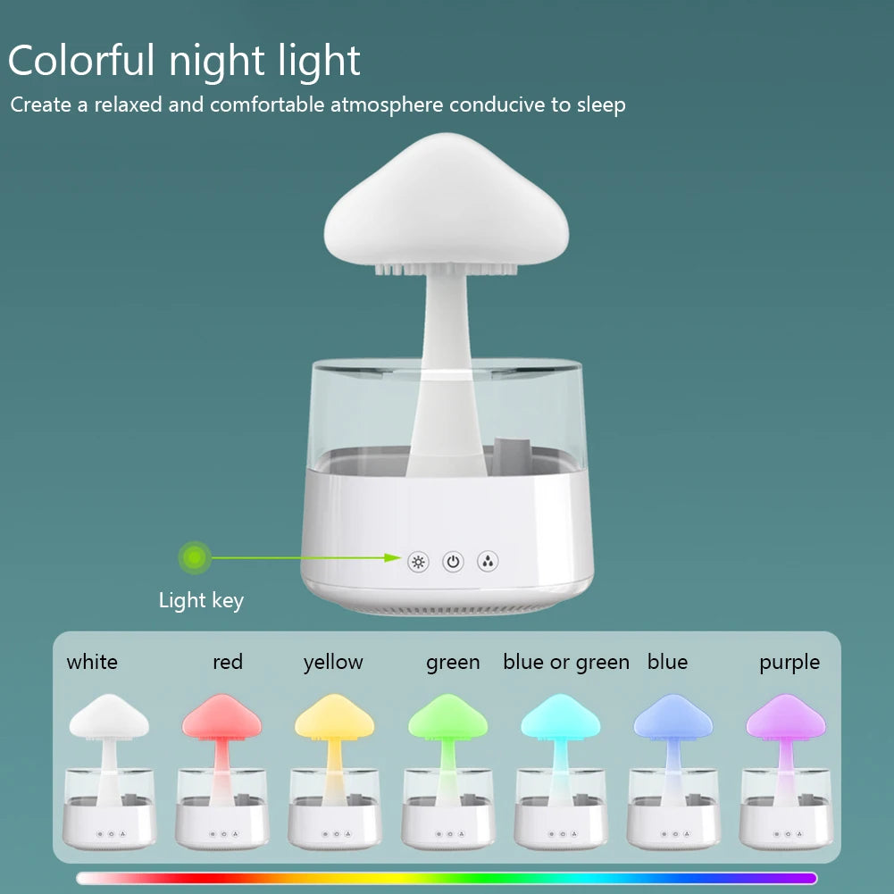 Colorful Mushroom Cloud Humidifier | Aromatherapy Night Light
