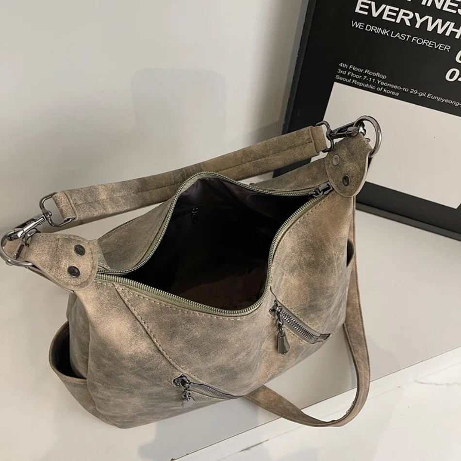 Bolso Bandolera Elegante de Cuero Sintético Suave para Mujer | Con Estilo y Práctico