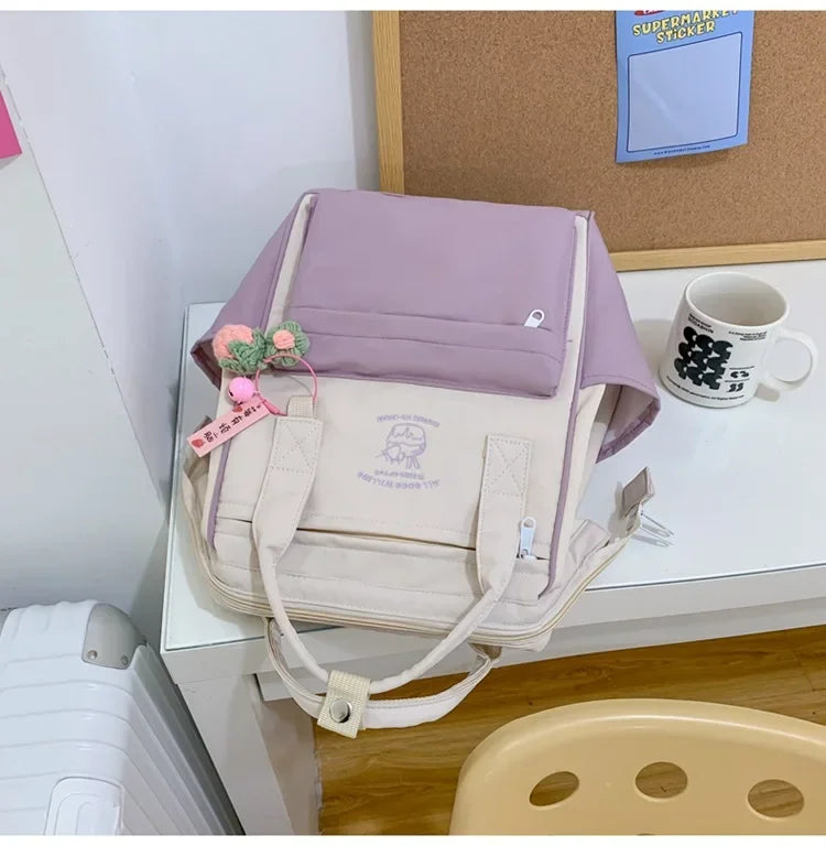Kawaii Waterproof Backpack | Large Capacity Travel Bag for Women