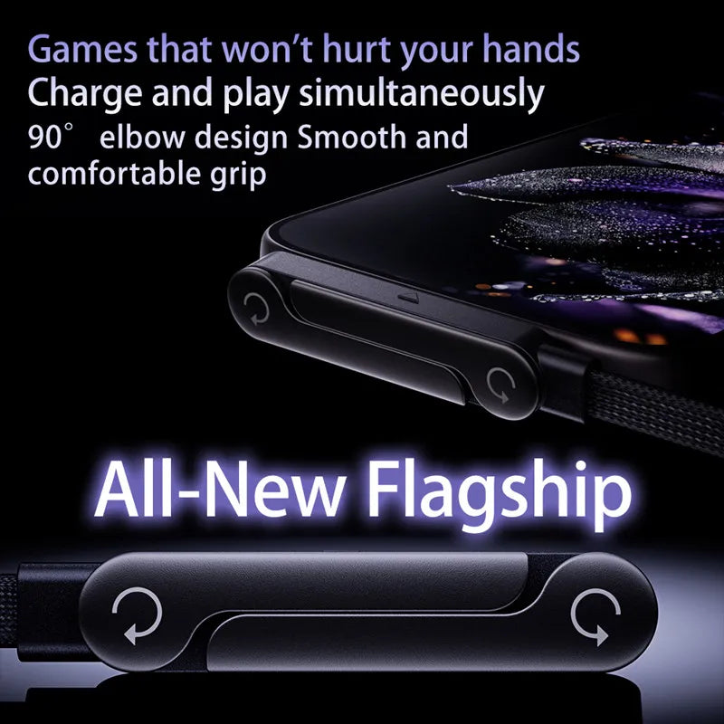240W Fast Charging Foldable Data Cable | 2-in-1 Type-C Connector
