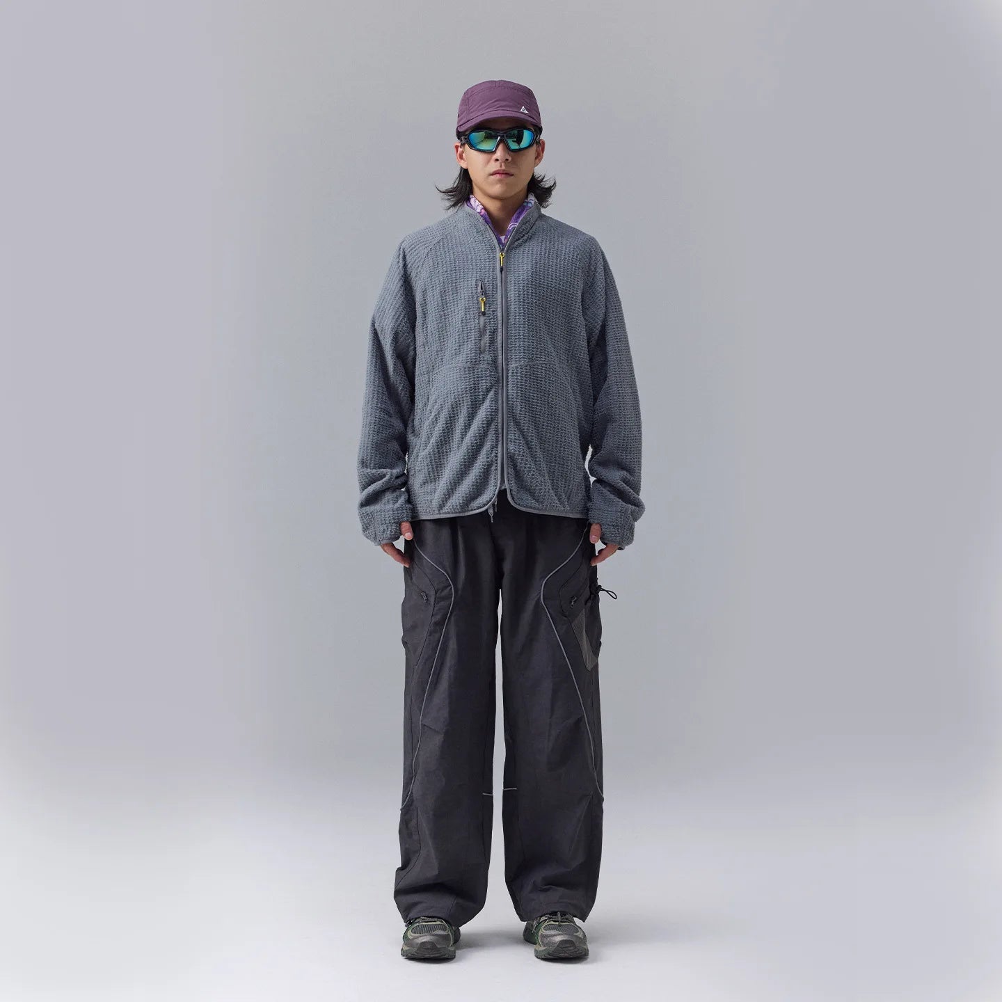 Men's Ultra-Lightweight Grid Fleece Jacket | All Season Thermal Mid-layer
