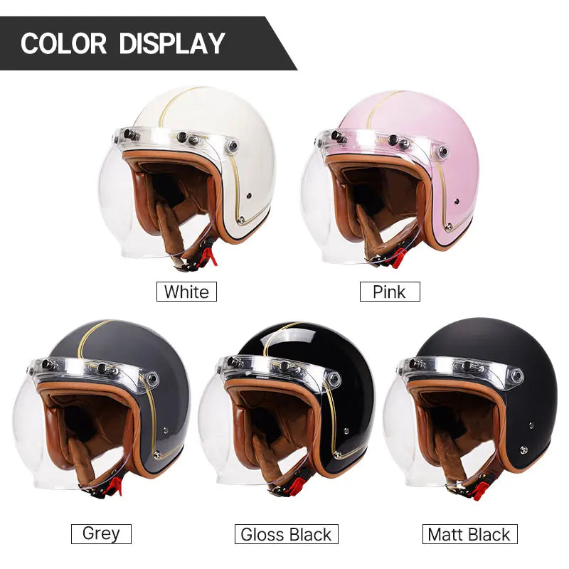 Budget 3/4 Open Face Motorcycle Helmet | DOT Certified Safety Gear
