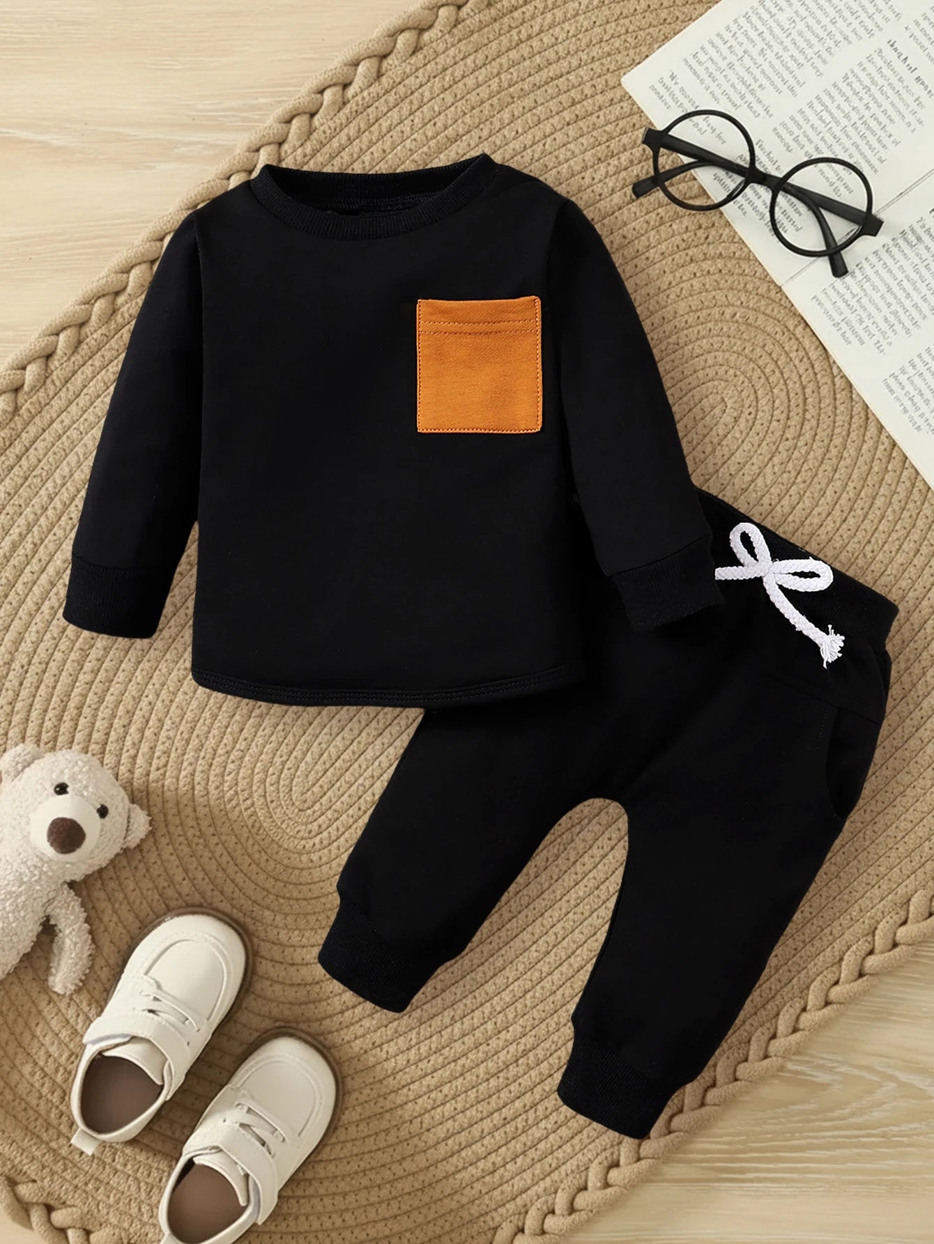 2-Piece Baby Boy Camouflage Set | Comfy Hoodie & Striped Pants