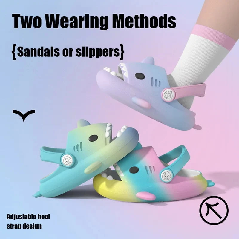 Kids Shark Slippers | Cartoon Non-slip Soft Sandals for Summer