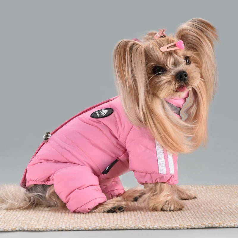 Winter Reflective Dog Parka | Cozy High Neck Jacket for Small Pets
