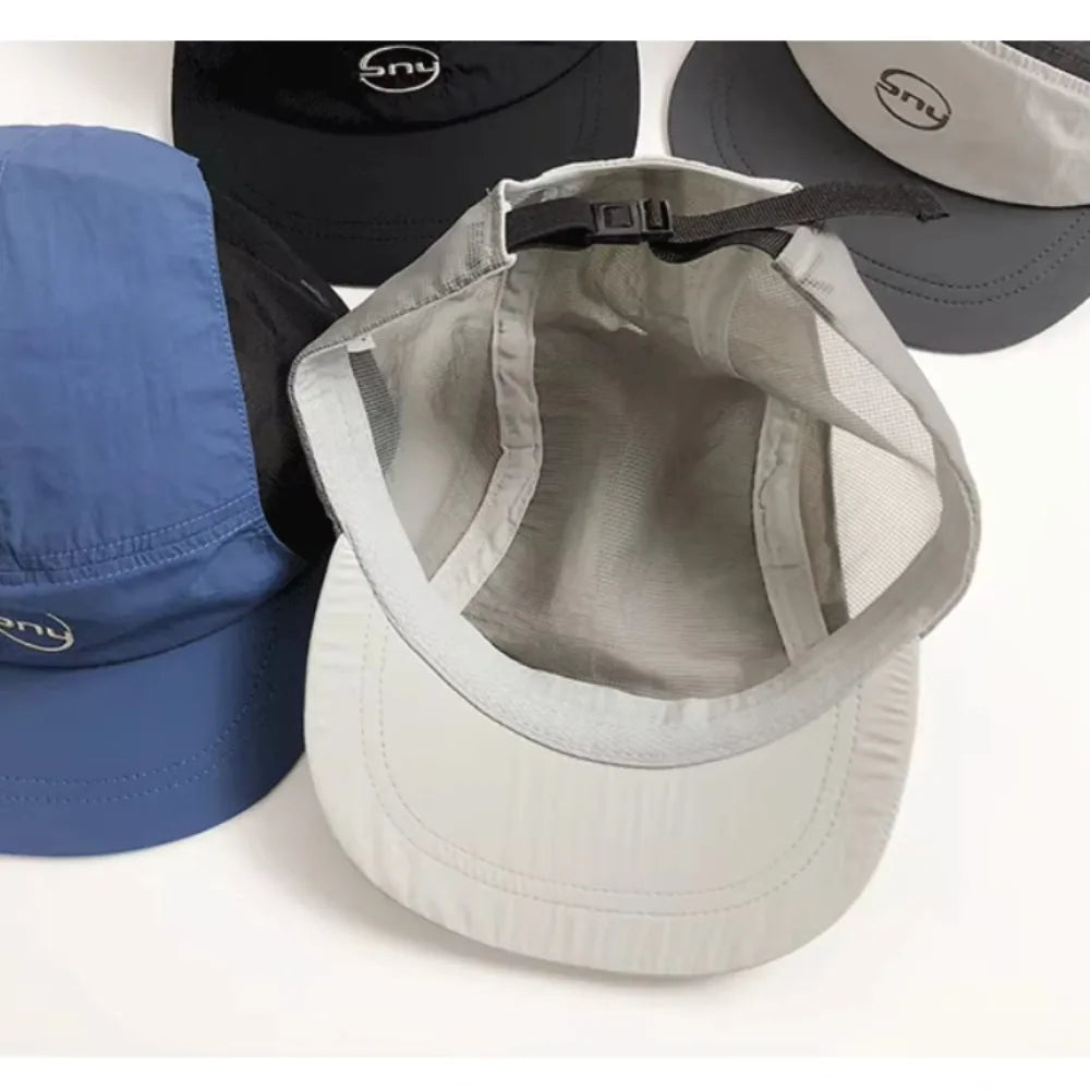 Korean Letter Embroidery Baseball Cap | Lightweight & UV Protection