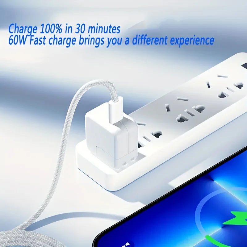 1/3PCS 60W USB-C to USB-C Fast Charging Cable, for Iphone 15/Samsung, Compatible with Ipad Pro, Air5, Macbook, Samsung S22/S21