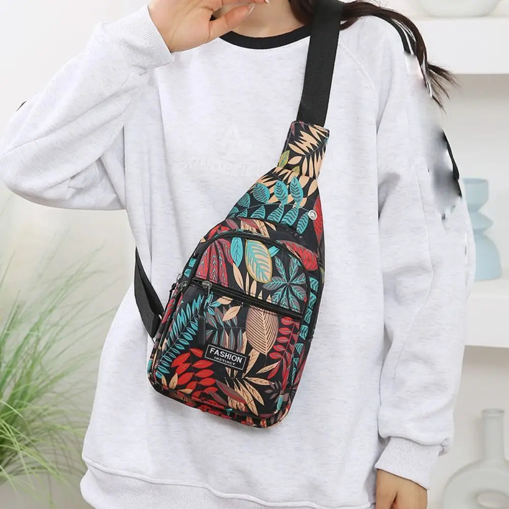 Casual Women's Chest Bags | Geometric Print Crossbody & Travel Use