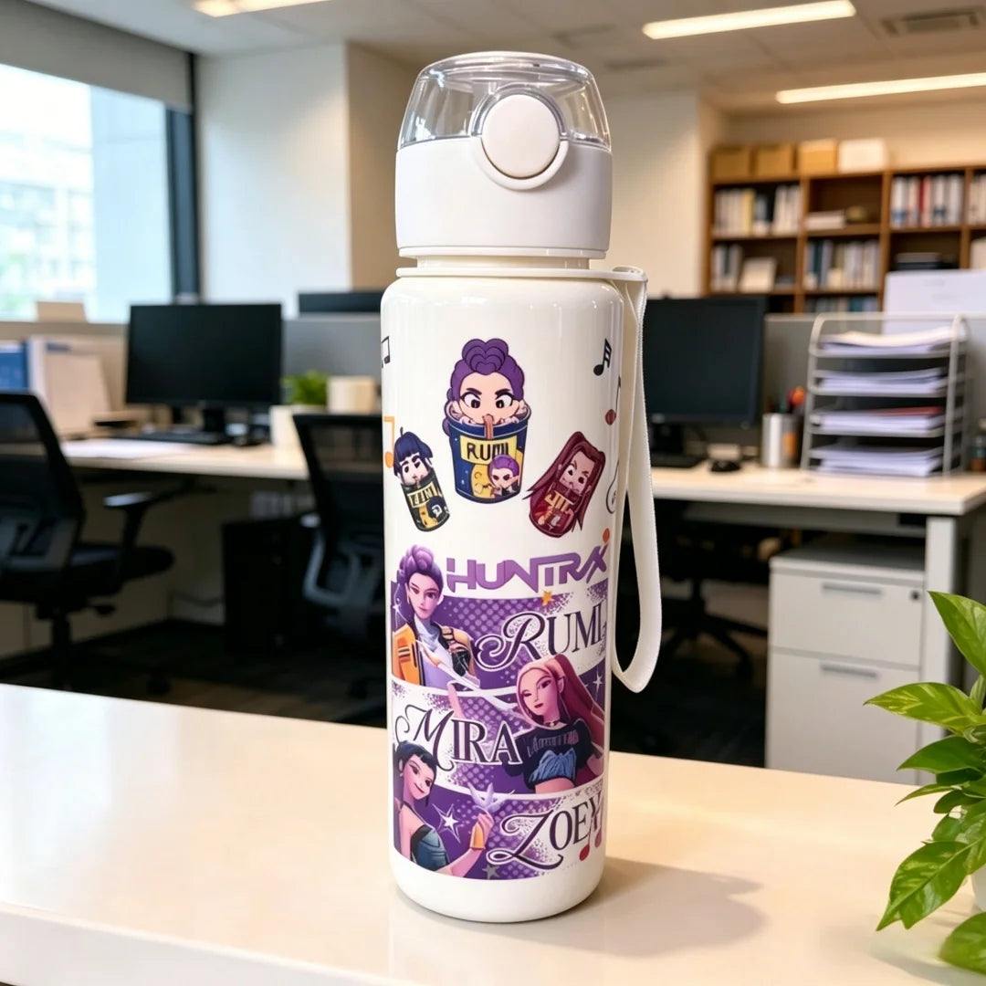 3D Printed Cartoon Water Bottle | Colorful & Portable 700ML