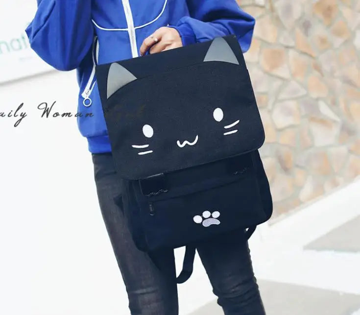 Cute 3D Cat Large Capacity Backpack | Stylish Cartoon Backpacks