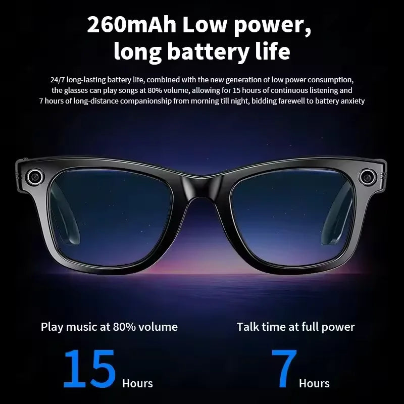 AI Smart Glasses with HD Camera & Translation Features