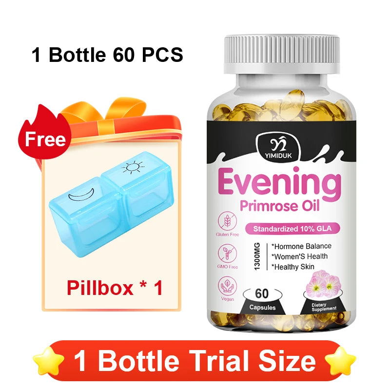 Evening Primrose Oil 1300mg | Balance Hormones & Enhance Skin Health