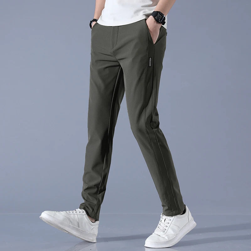 Men's Lightweight Ice Silk Golf Casual Trousers | Spring & Summer Style