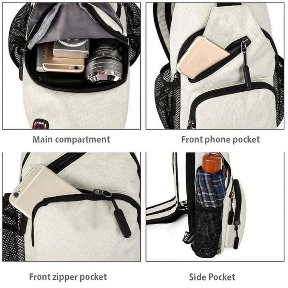 Multi-functional Messenger Backpack with Headphone Hole | Travel Companion