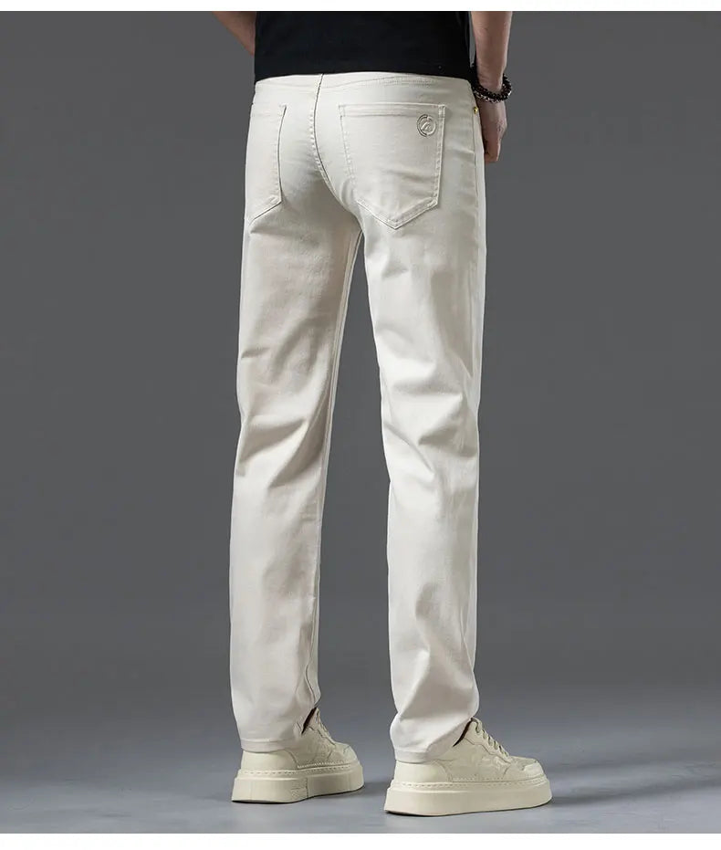 Men's Slim Casual Stretch Jeans | Smart Business Fashion Trousers