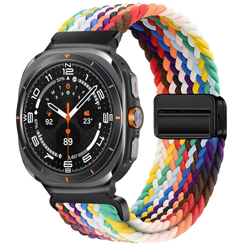 Nylon Braided Loop Strap | Magnetic Sport Bracelet for Watches