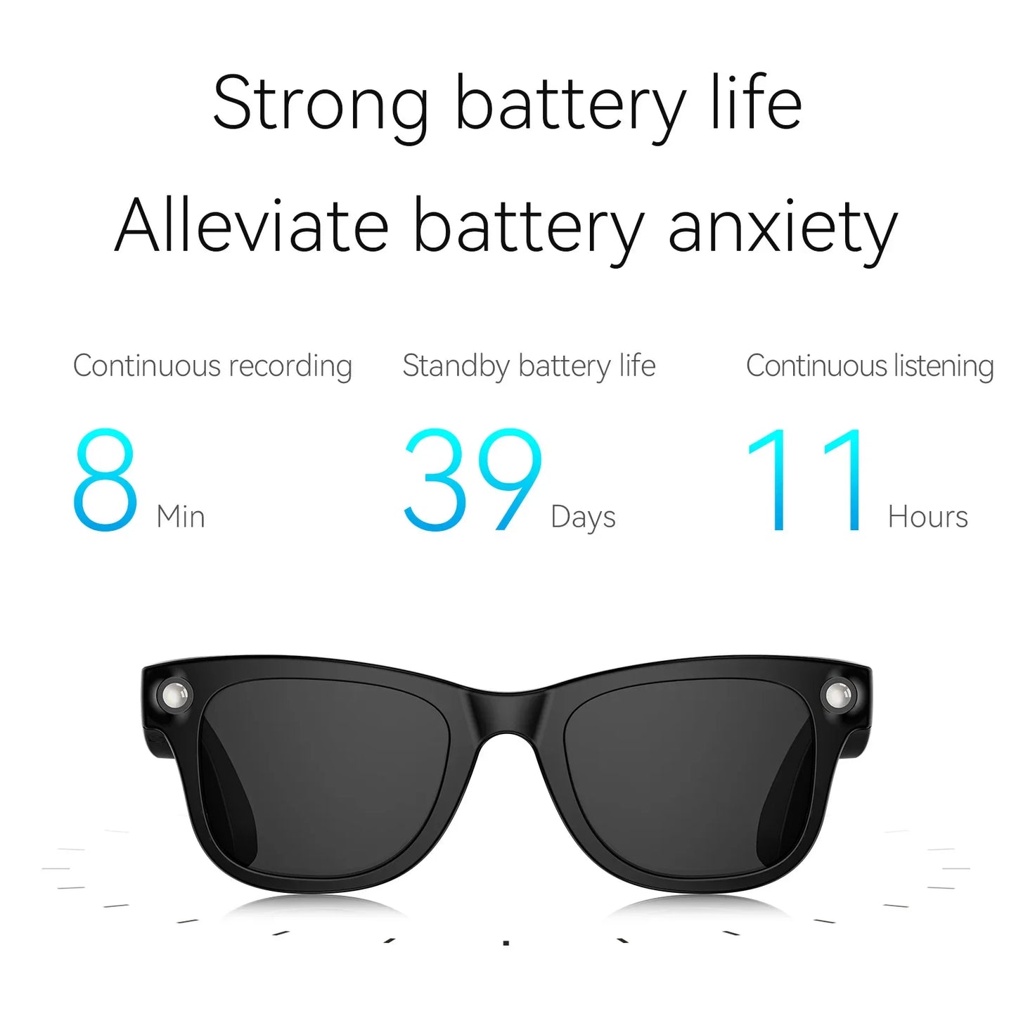 Smart AI Glasses with Translation & Music Play | Bluetooth Sunglasses