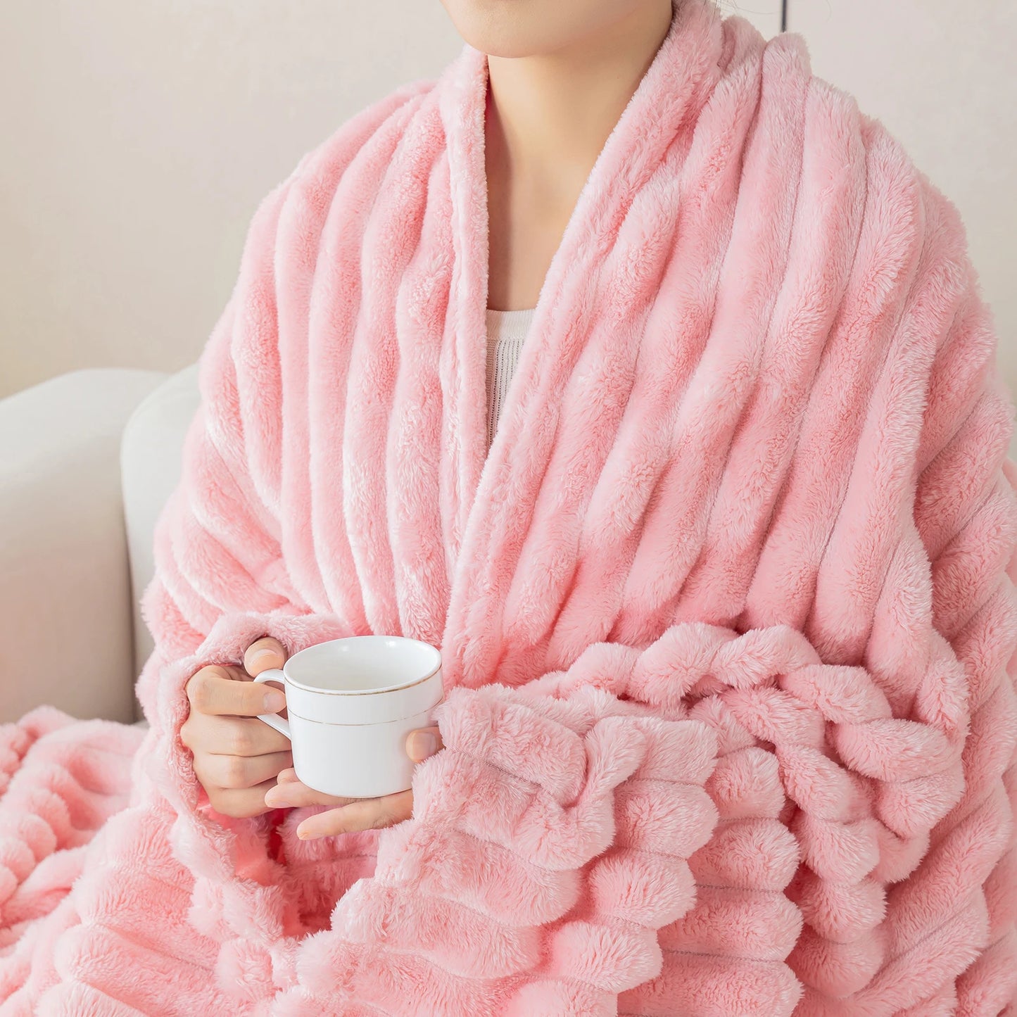 Thick Warm Flannel Blanket | Cozy Fleece Throw for All Seasons