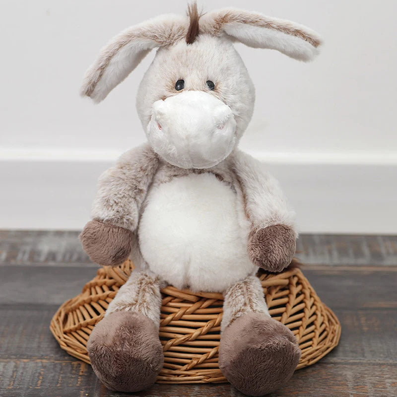 Soft Cuddly Donkey Plush Toy | Adorable Stuffed Animal Decor