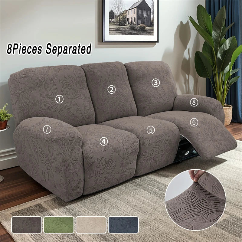 Elegant Stretch Jacquard Recliner Sofa Covers for Cozy Living Rooms