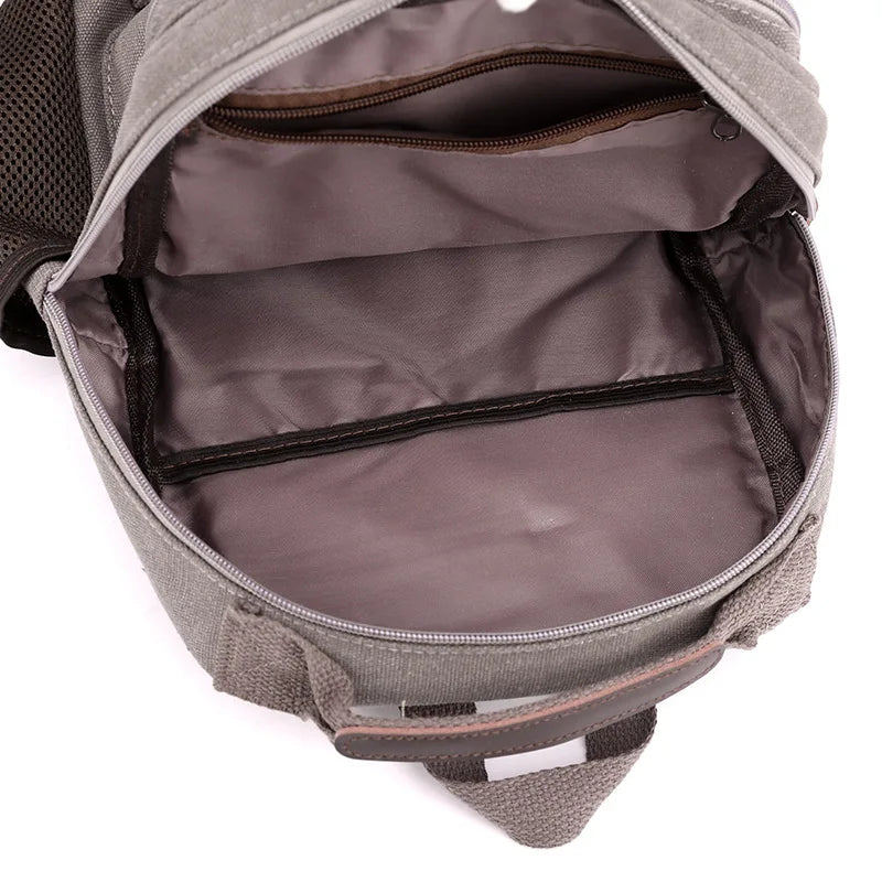 Small Men's Canvas Backpack | Versatile Casual Rucksack