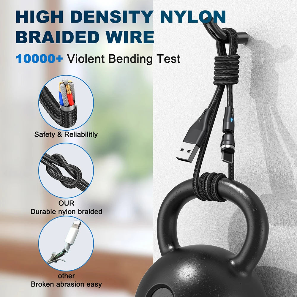 5A Magnetic Fast Charging Cable | 540° Rotating Design