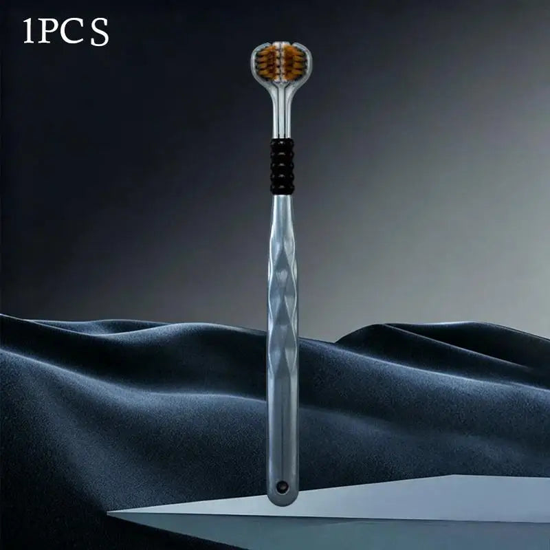 New 1PCS/2PCS/4PCS/8PC Three Sided Soft Bristled Toothbrush Adult Household Cleaning Gingival Protection Advanced Toothbrush