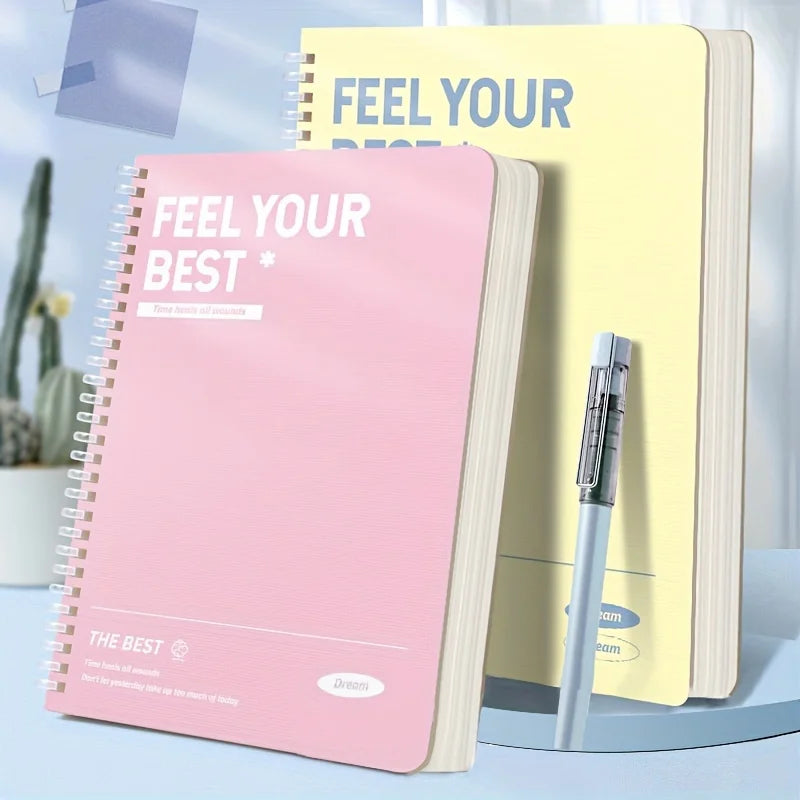 Thickened A5 Spiral Notebooks with Perforated Pages for Students