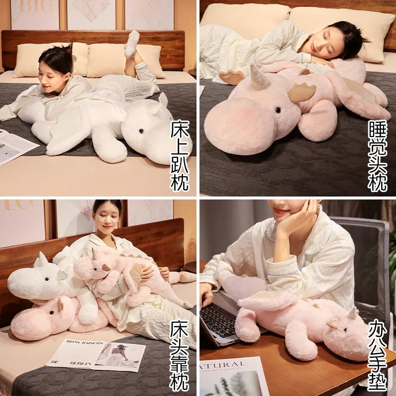 Giant Unicorn Plush Pillow | Soft Stuffed Dinosaur Hug Toys