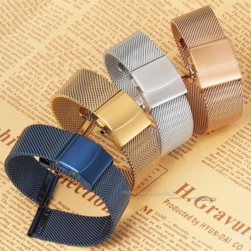 Universal Stainless Steel Milanese Watchband | Adjustable Metal Strap