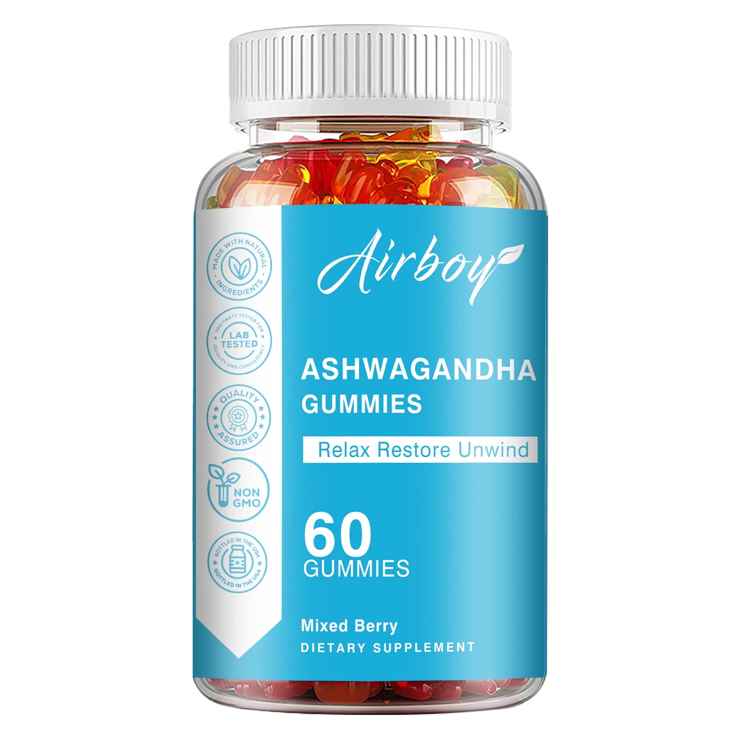 Ashwagandha Gummies for Energy & Stress Relief | Non-GMO