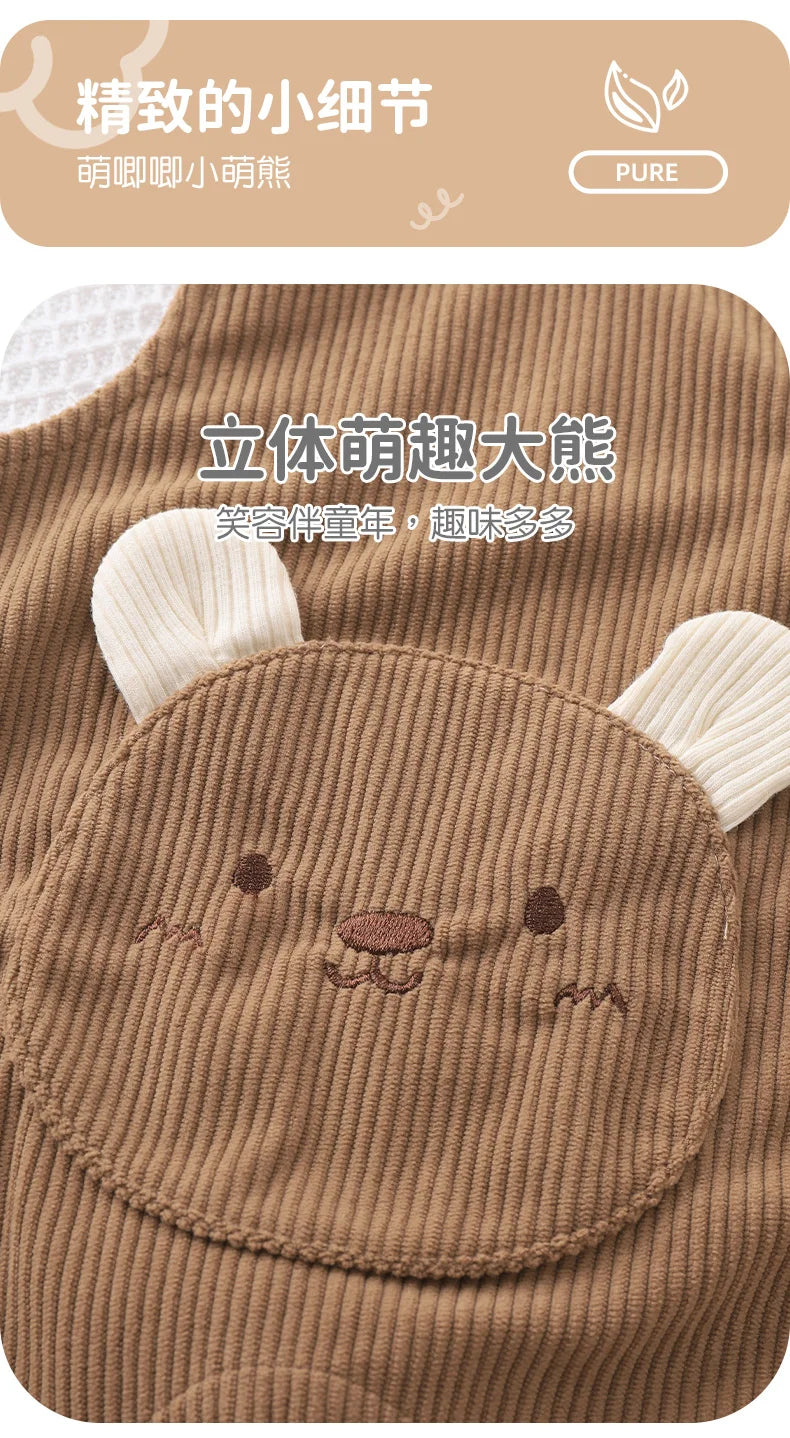 Comfy Open-Crotch Baby Overalls for Boys and Girls | Autumn Style