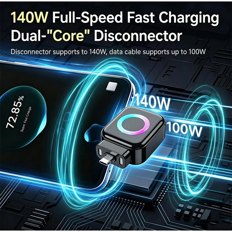 140W Smart Fast Charging Adapter with Safety Features