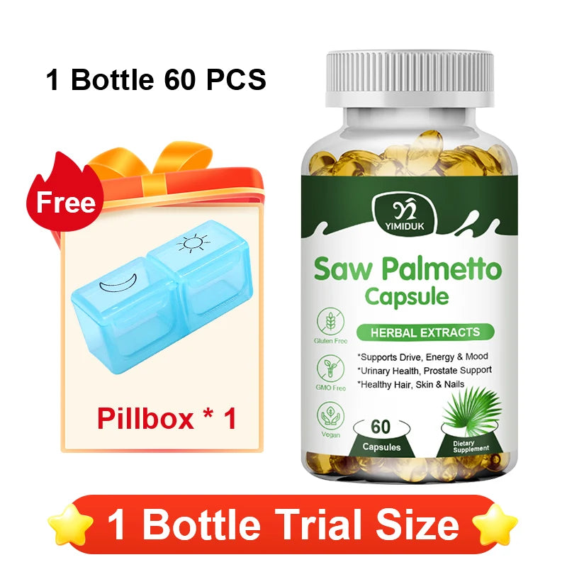 Saw Palmetto Supplement for Prostate Health & Hair Growth