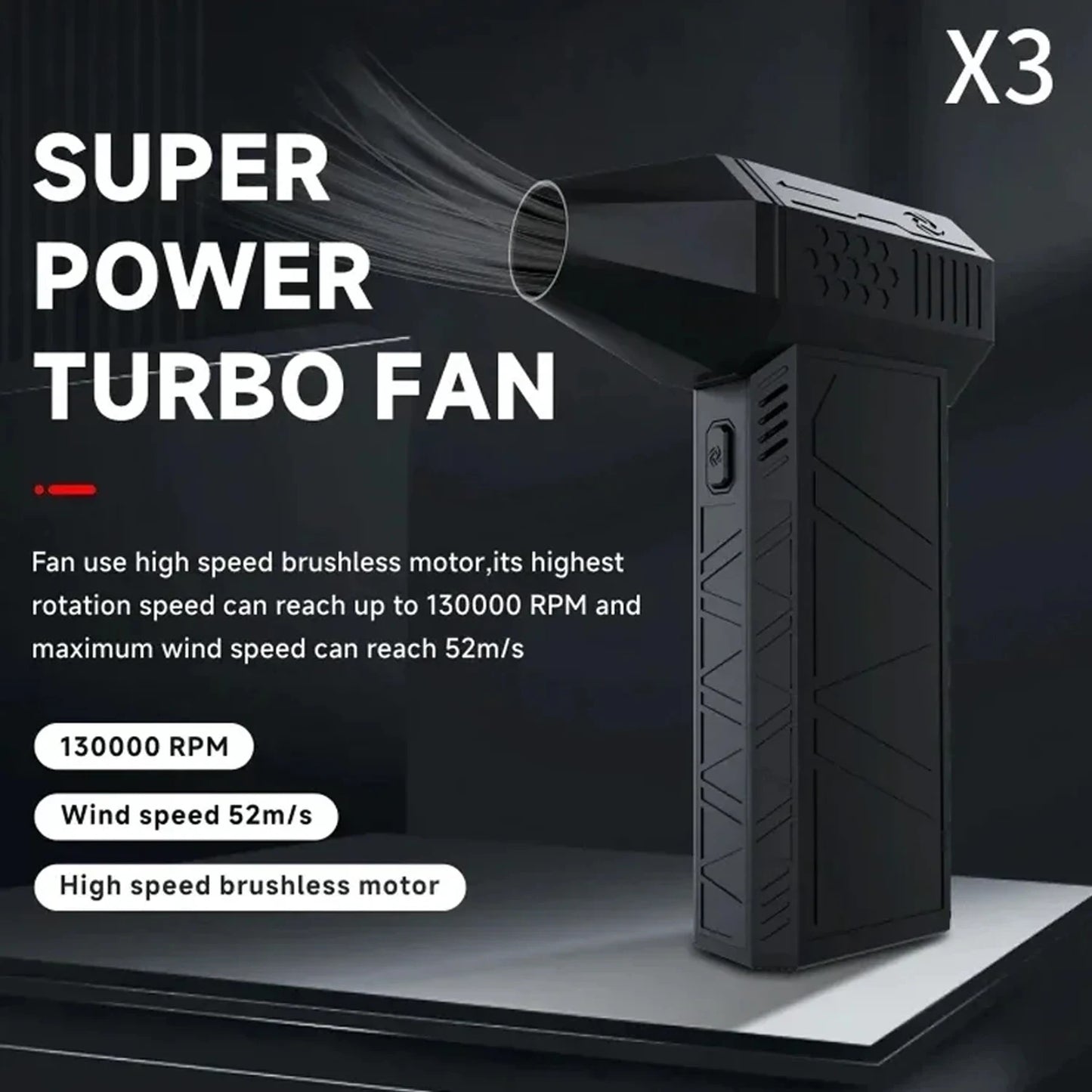 130000RPM Rechargeable Dust Blower with LED Light | Powerful Air Duster
