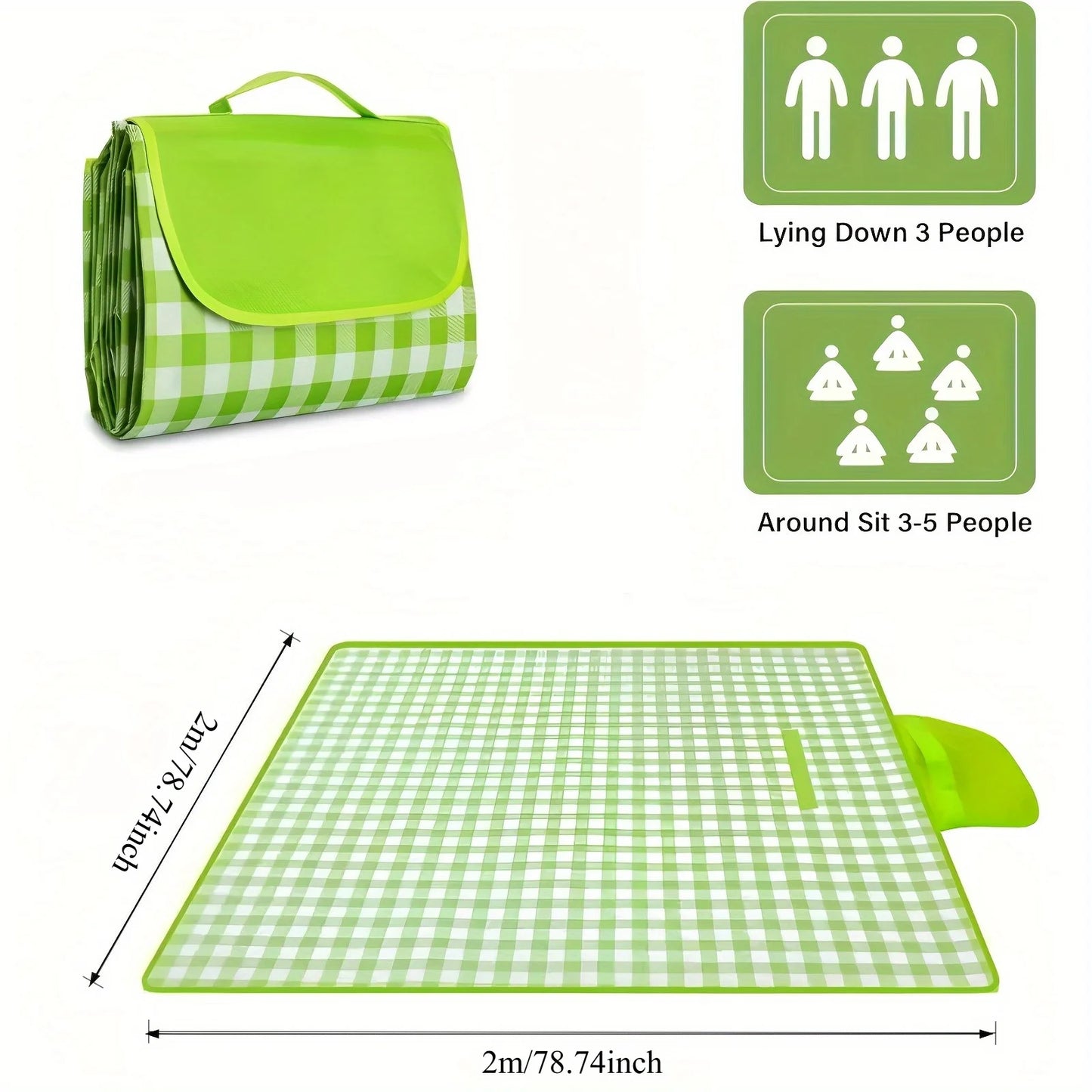 Waterproof Picnic Blanket | Lightweight Sandproof Beach Mat