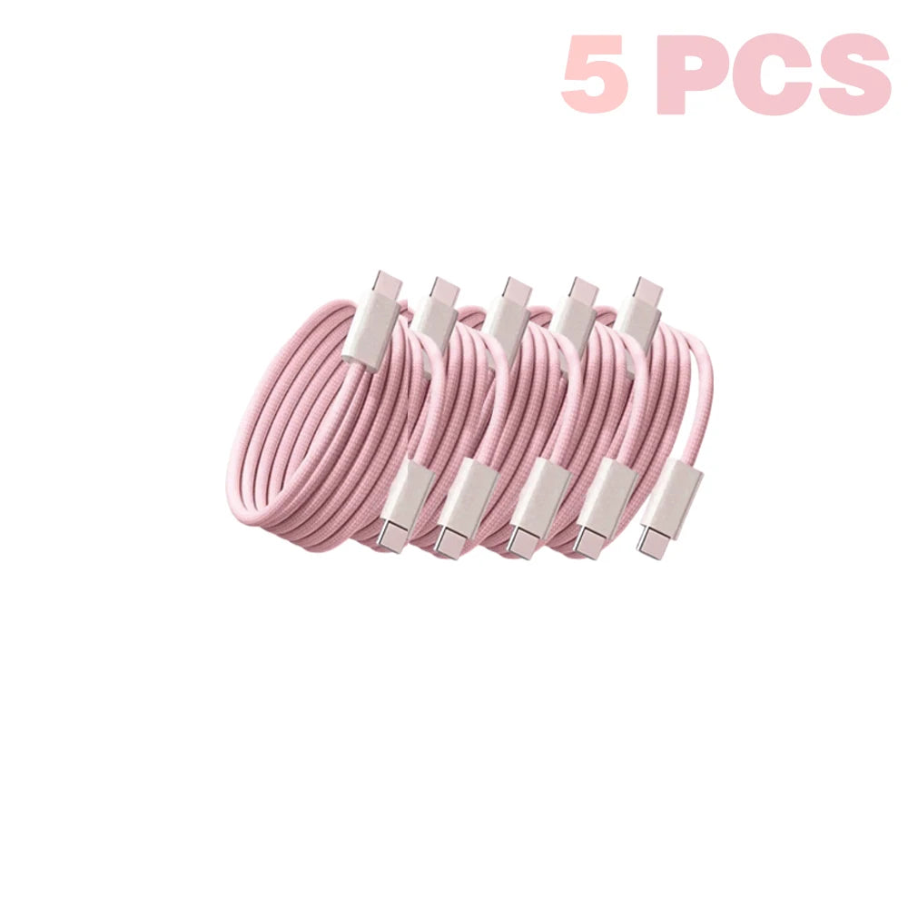 5PCS 60W USB C Cable | Fast Charger & Data Transfer Cord