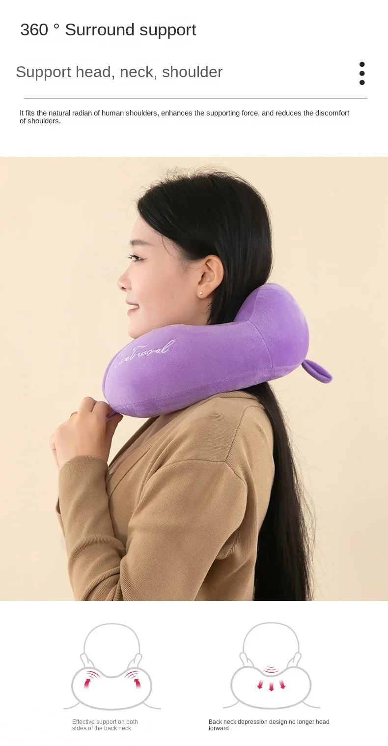 Comfortable U-Shaped Neck Pillow for Travel | Soft Support Cushion